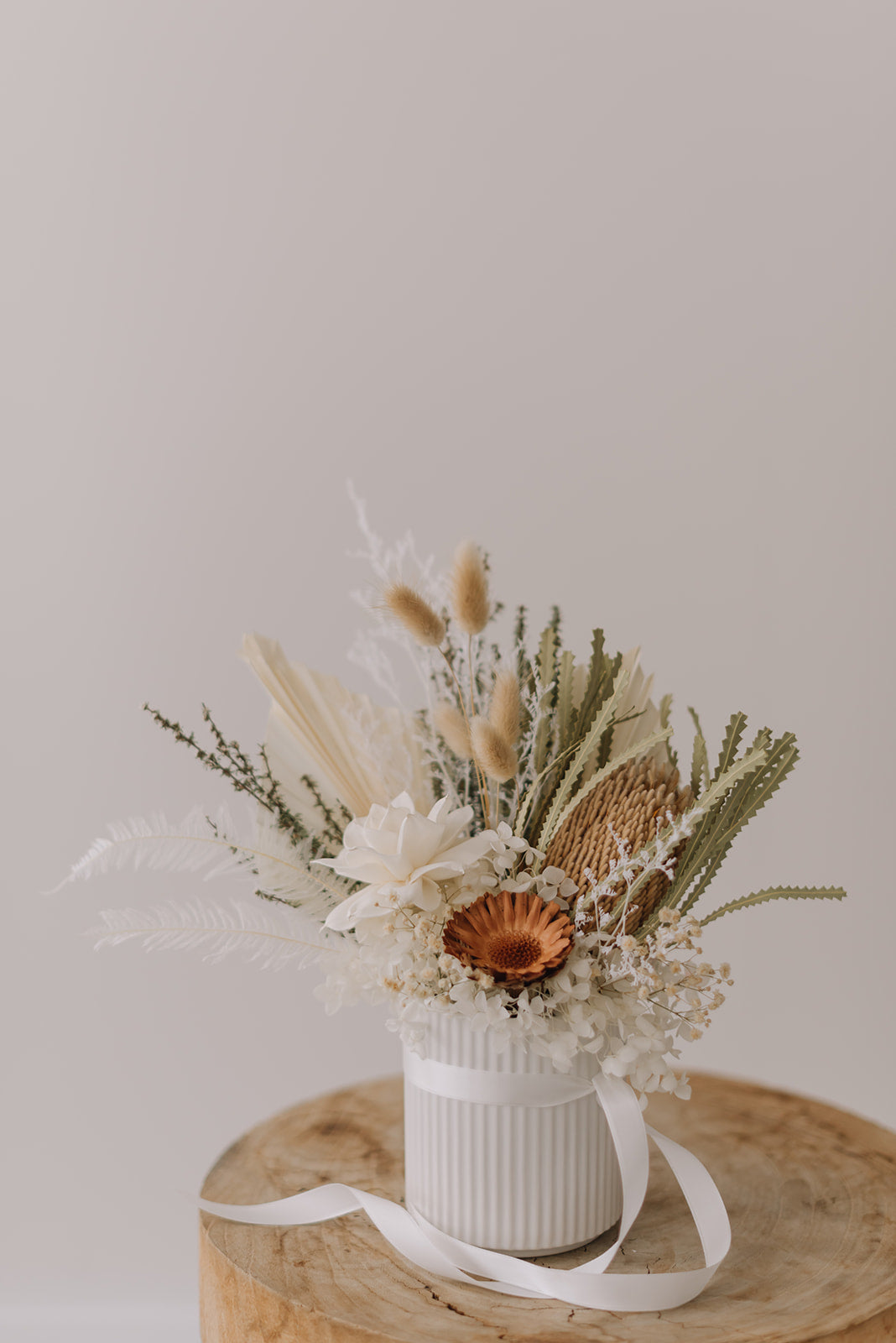Neutral Everlasting Vase Arrangement