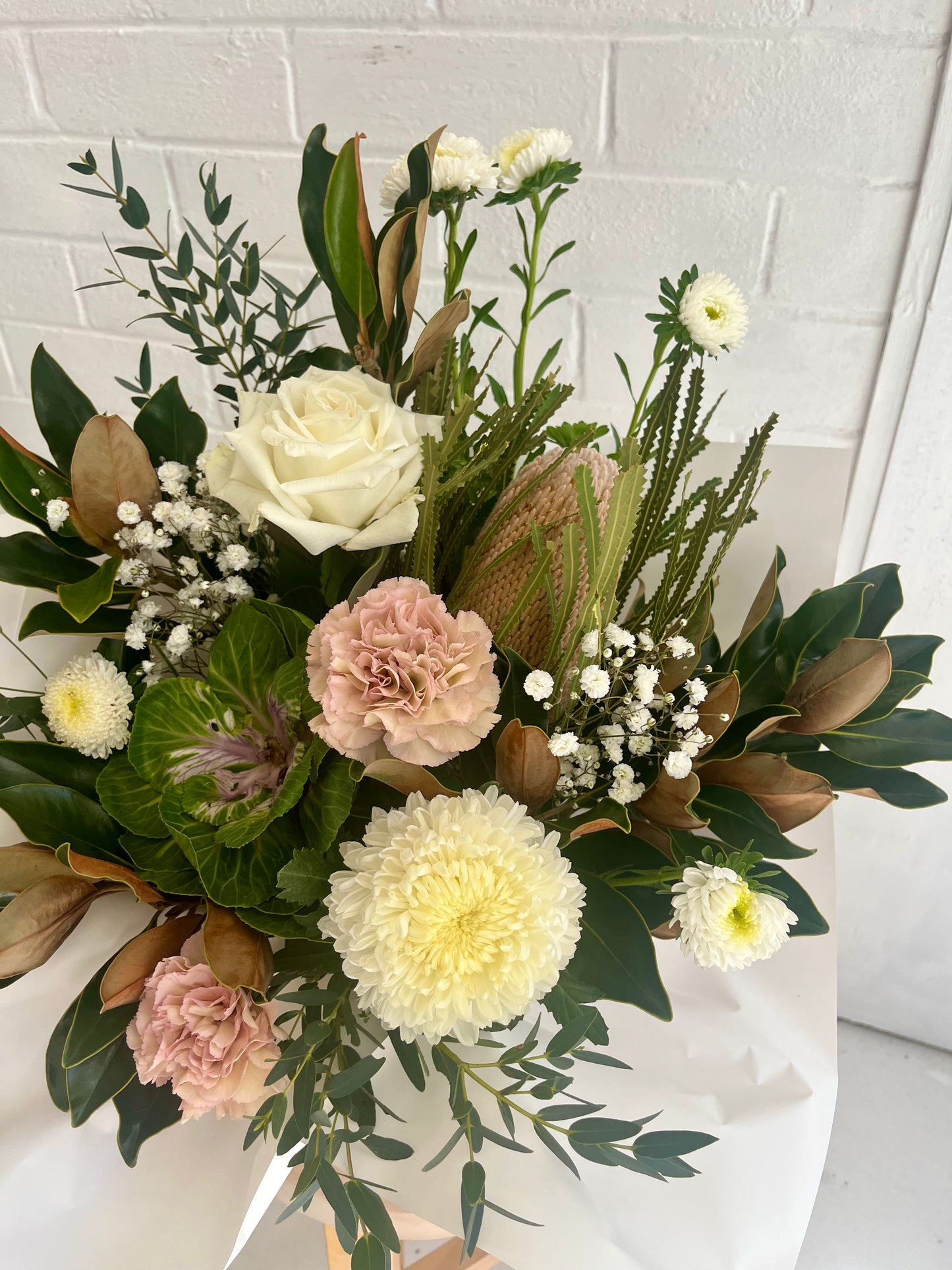 Neutral Blooms Box Arrangement - Florist Choice