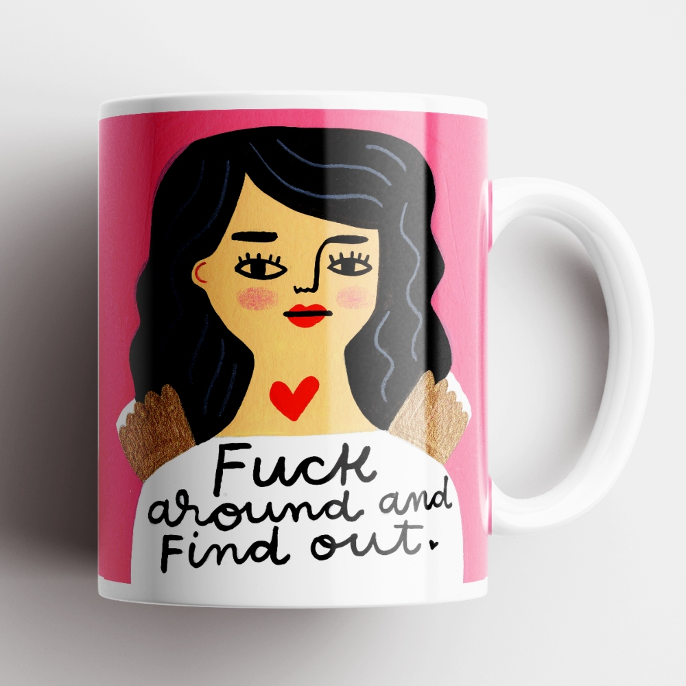 Fuck Around and Find Out - Grumpy Angel Mug