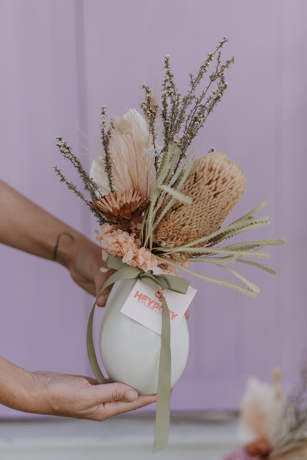 Everlasting Raindrop Vase Arrangement PRE-ORDER