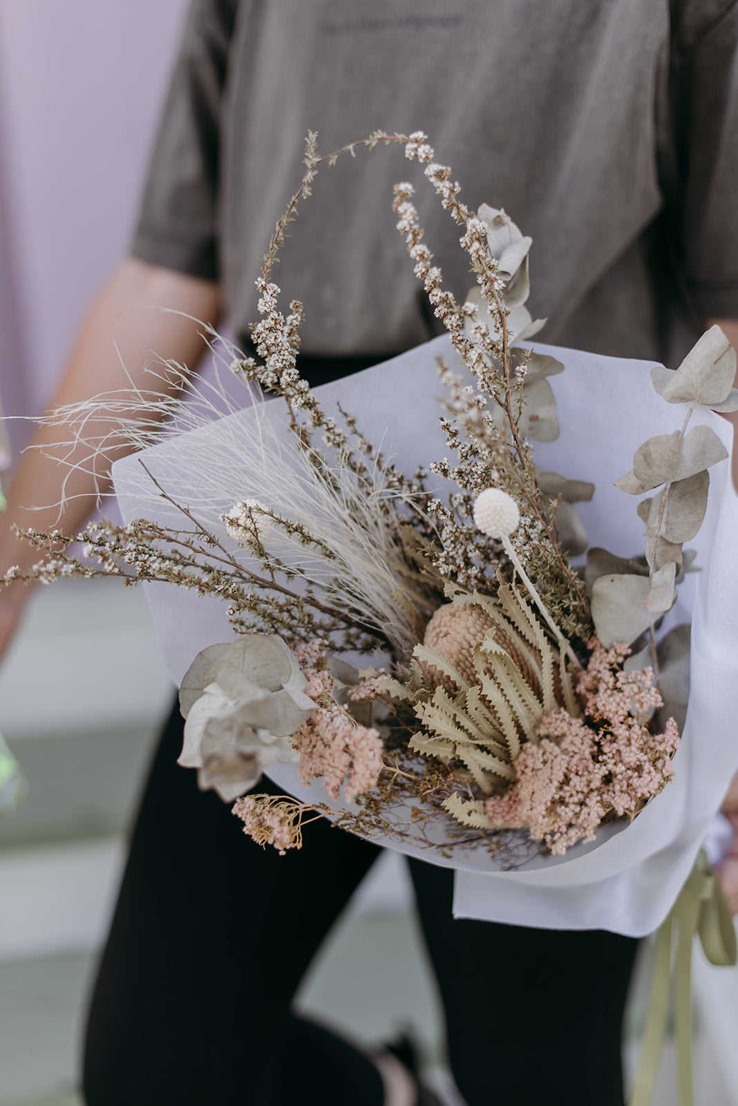 Soft Pink Dried Flower Bouquet PRE-ORDER