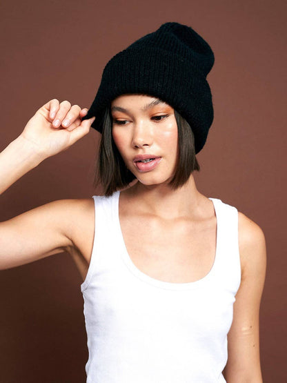 Solid Colour Plain Knit Beanie