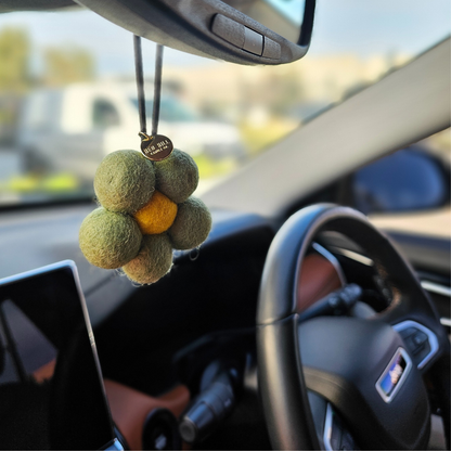 Sandalwood & Vanilla Felt Flower Air Freshener