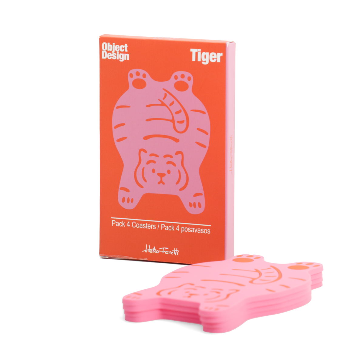 Pink Tiger Coasters (Pack of 4)
