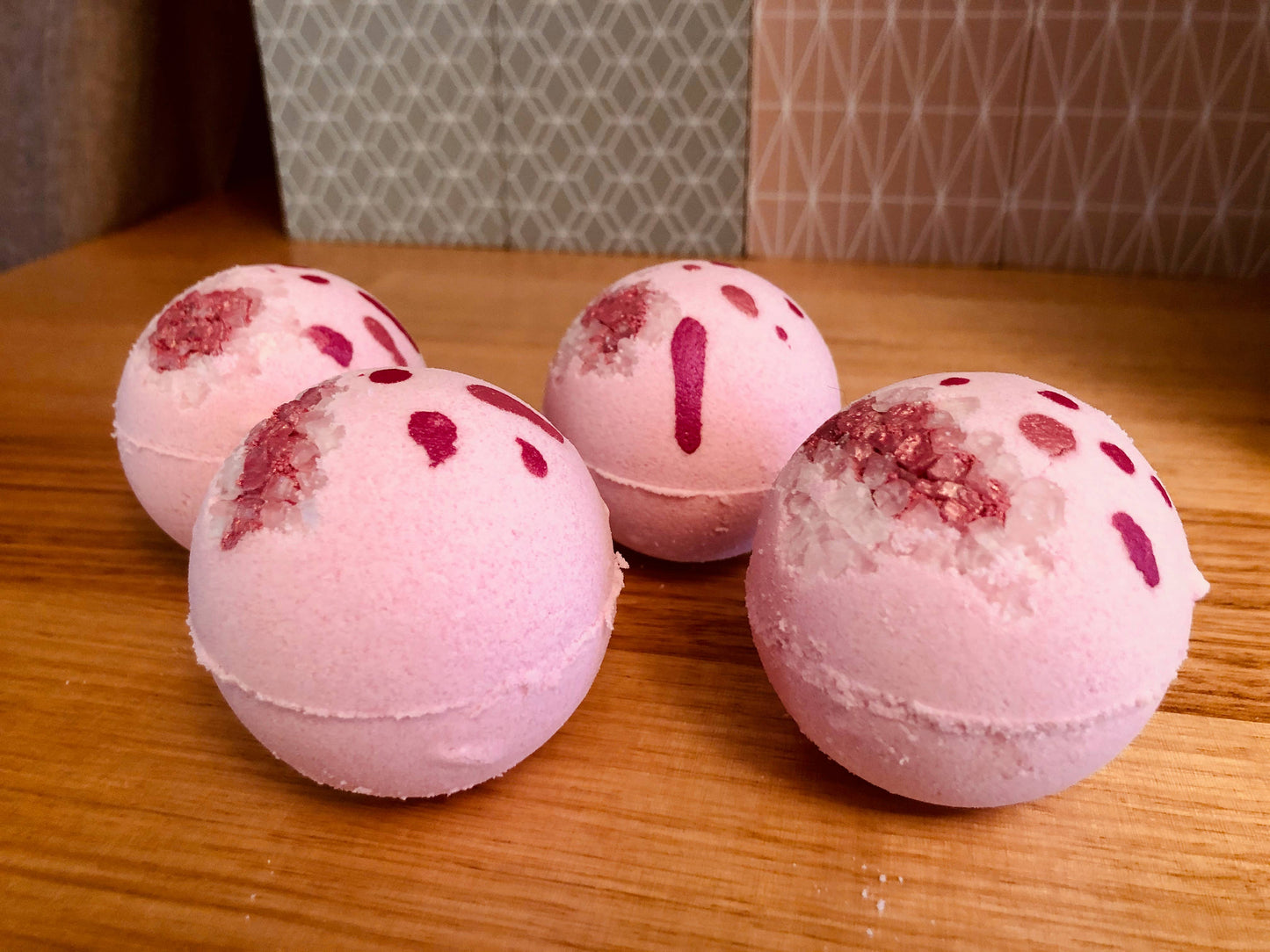 Handmade Rose Quartz Goat Milk Bath Bomb