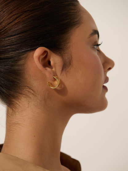 Silva 18K Gold Plated Loop Earrings