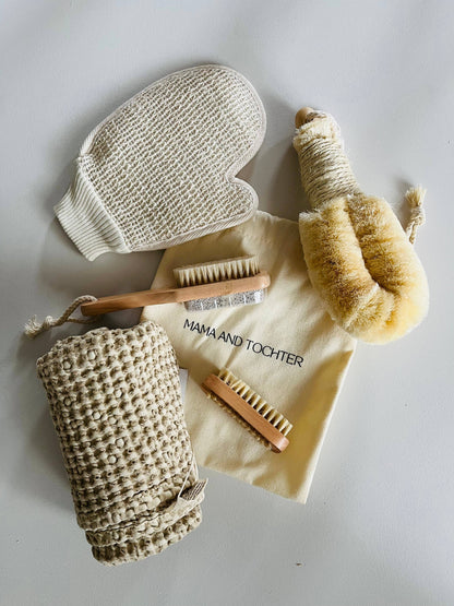 Set of 4 Bamboo Personal Care Brushes - Gift Set