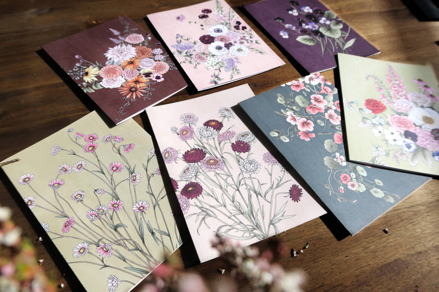 Pink Sunray Portrait Card