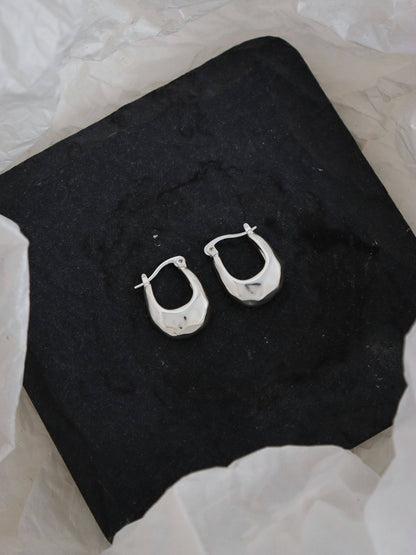 Kuba Brushed Sterling Silver Plated Earrings