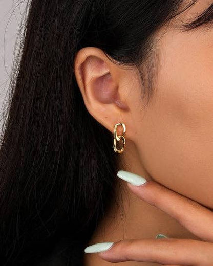 CZ Chain Link Earrings