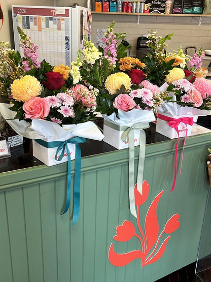 Bright Blooms Box Arrangement - Florist Choice