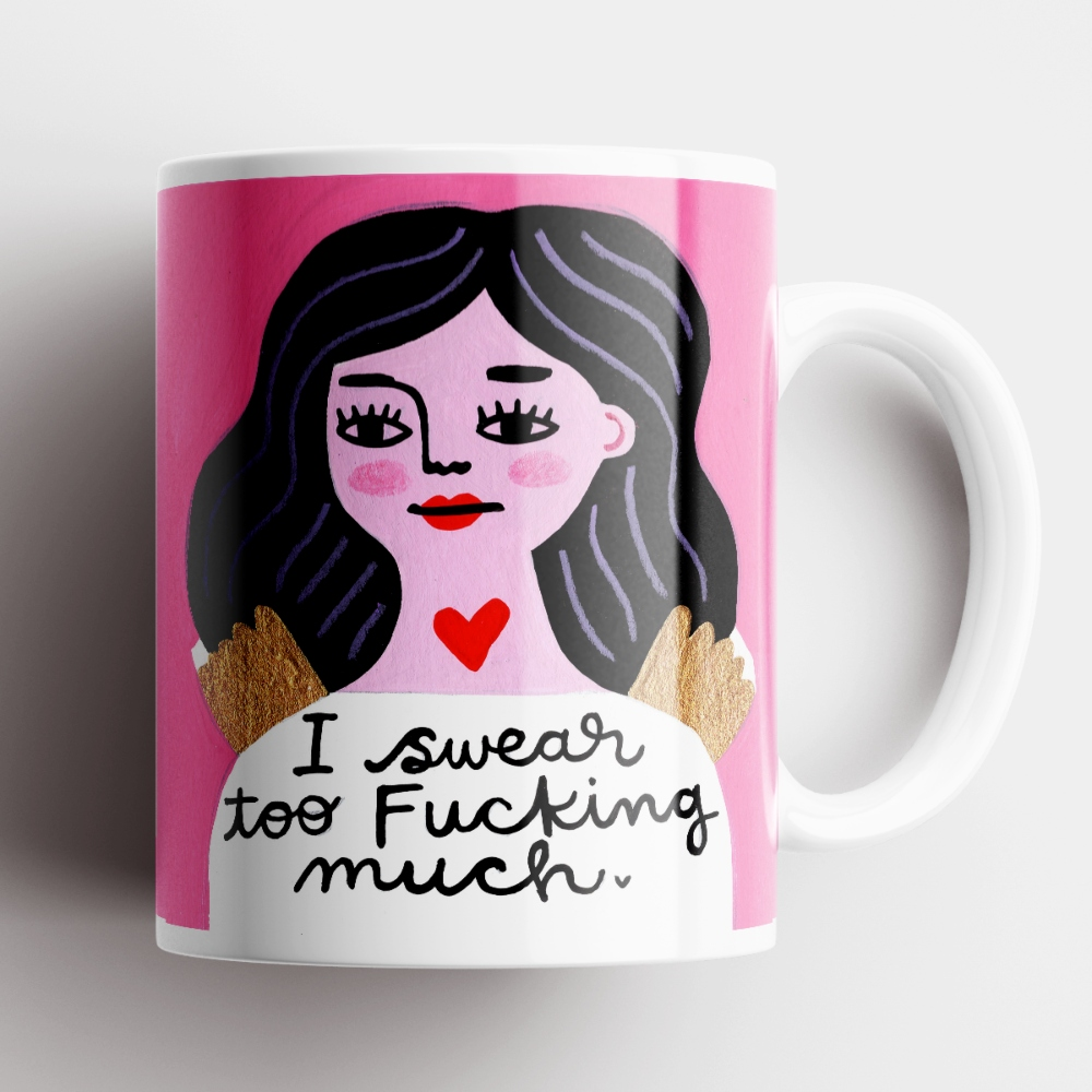 I Swear Too Much - Grumpy Angel Mug