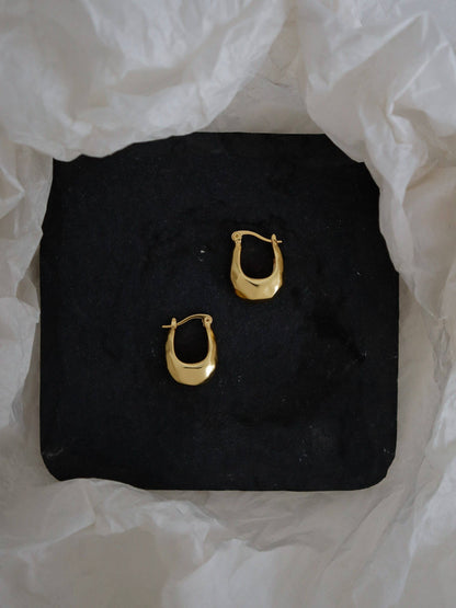 Kuba Brushed 18K Gold Plated Earrings