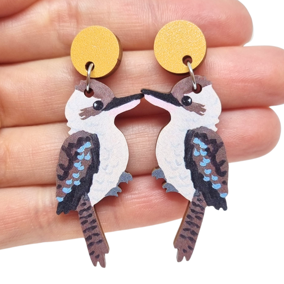 Earrings - Kookaburra Australian Bird