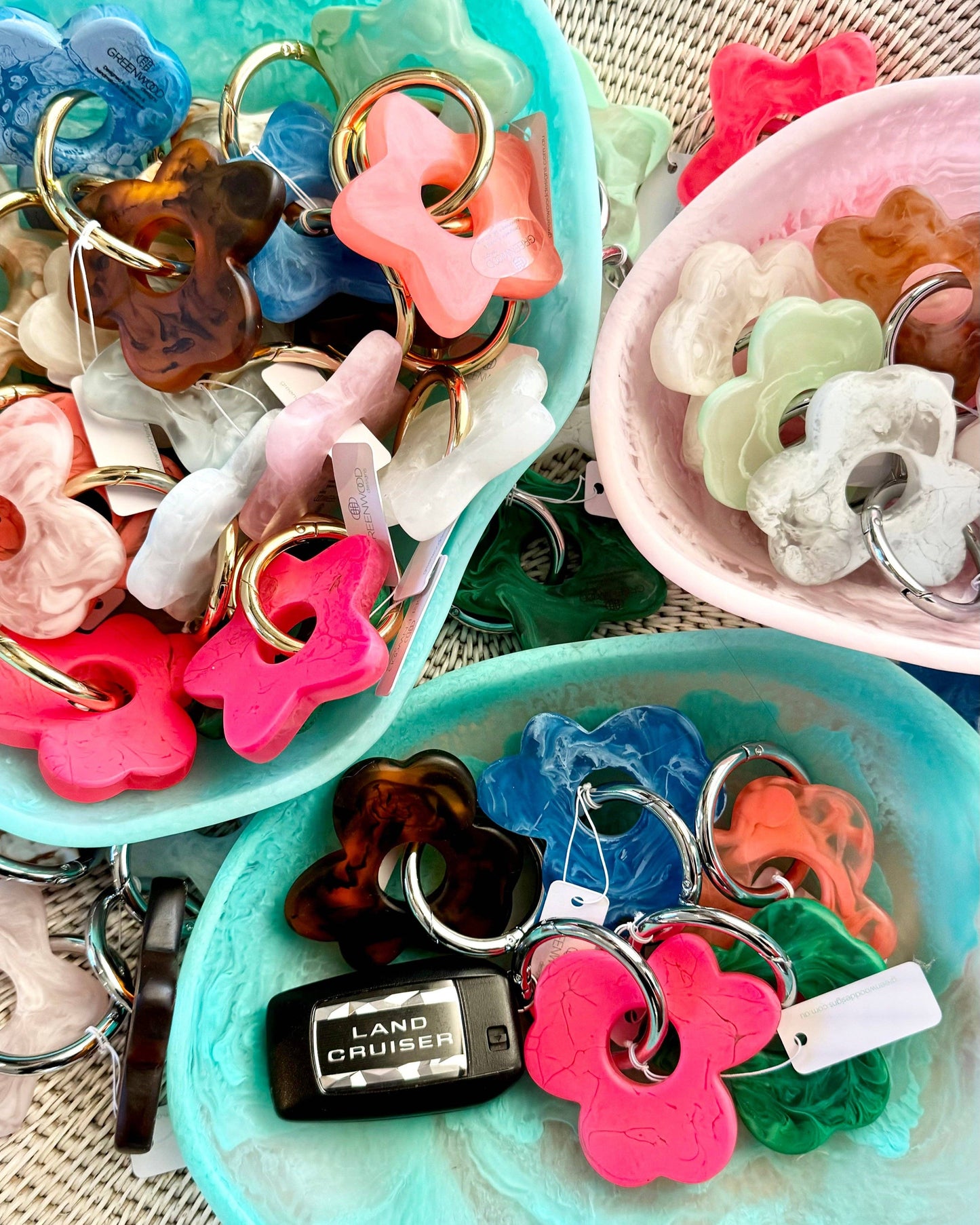 Floral Resin Keyrings