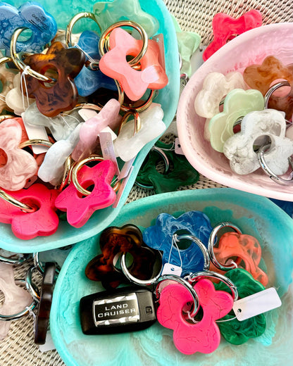 Floral Resin Keyrings