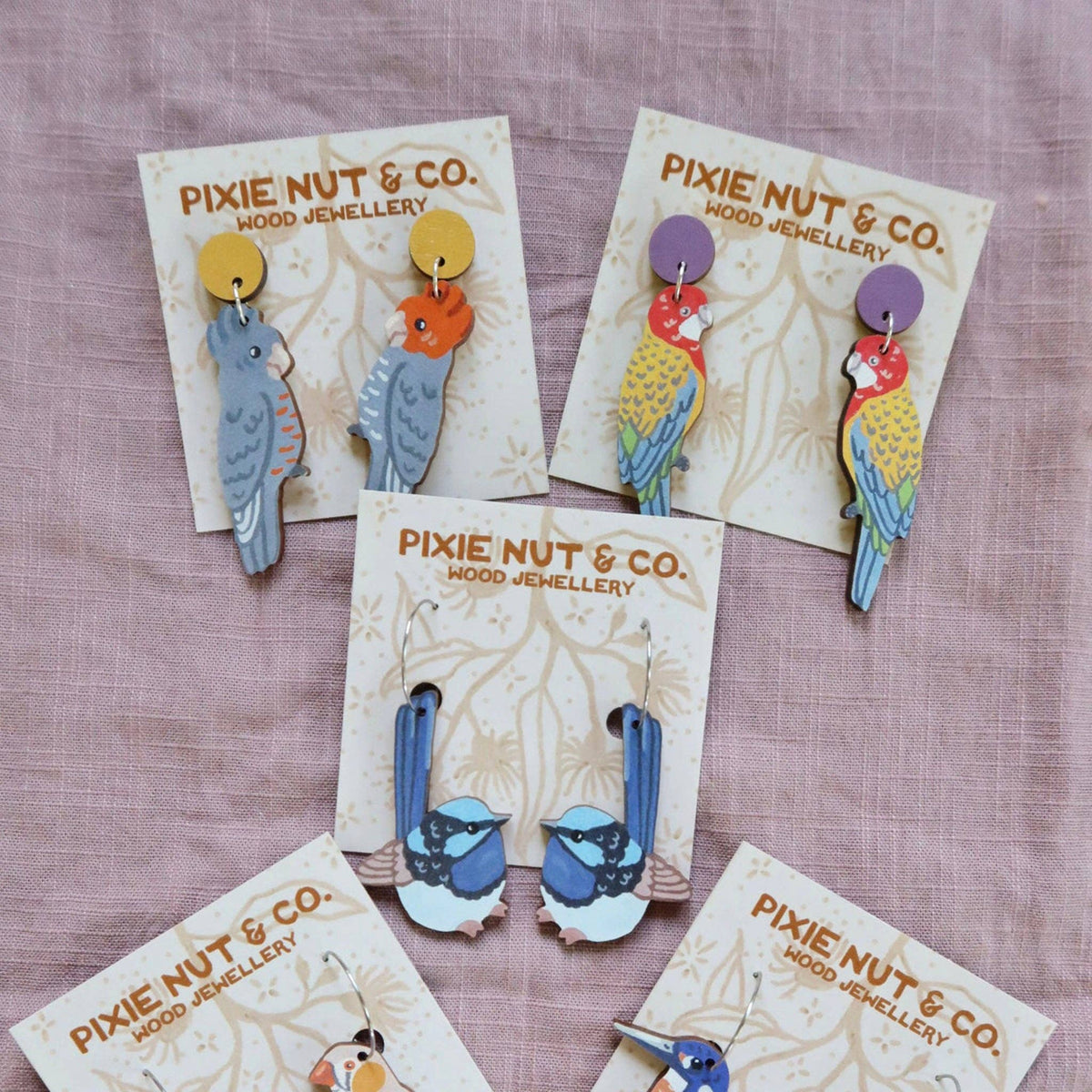 Earrings - Gang Gang Cockatoo Australian Bird
