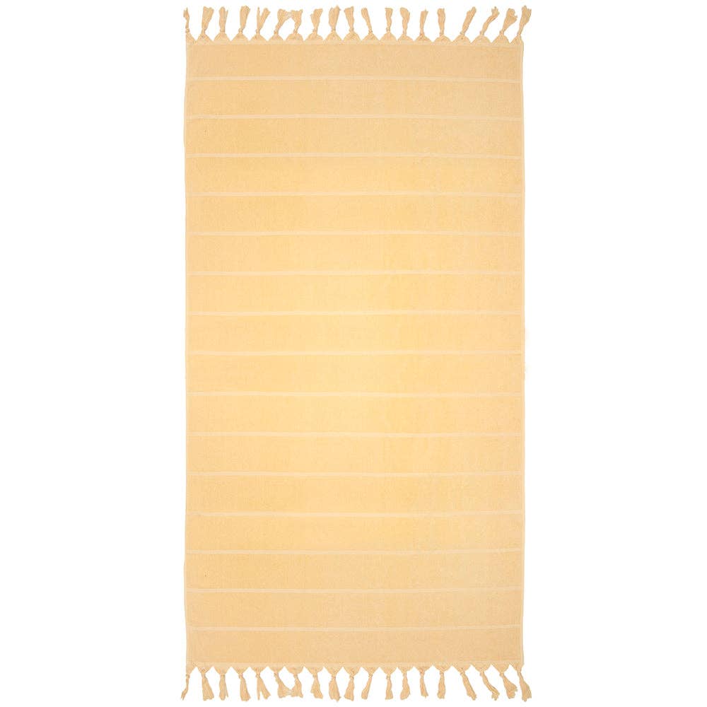 Santorini Beach Towel - Custard