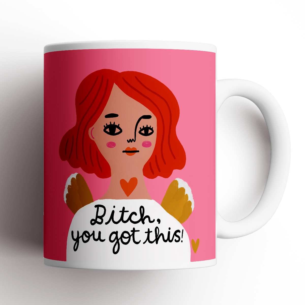 Bitch, You Got This Grumpy Angel Mug