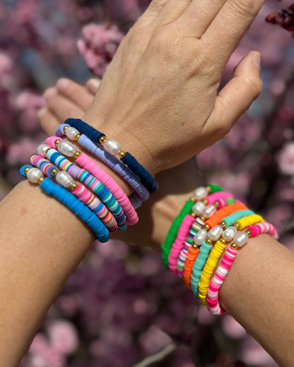 Pearl Pop Heishi Bead Bracelet
