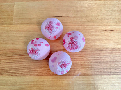 Handmade Rose Quartz Goat Milk Bath Bomb