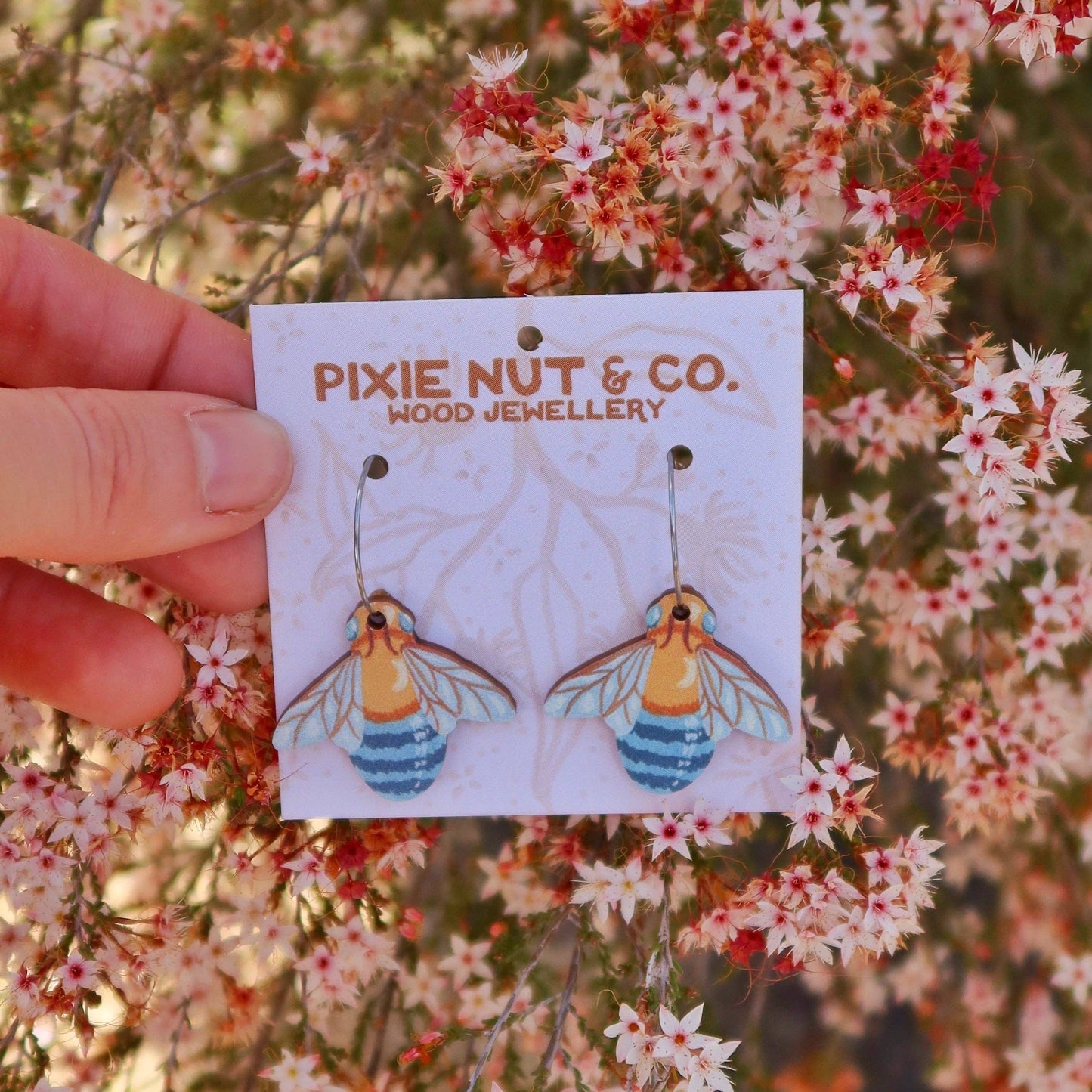 Earrings - Blue Banded Australian Bee