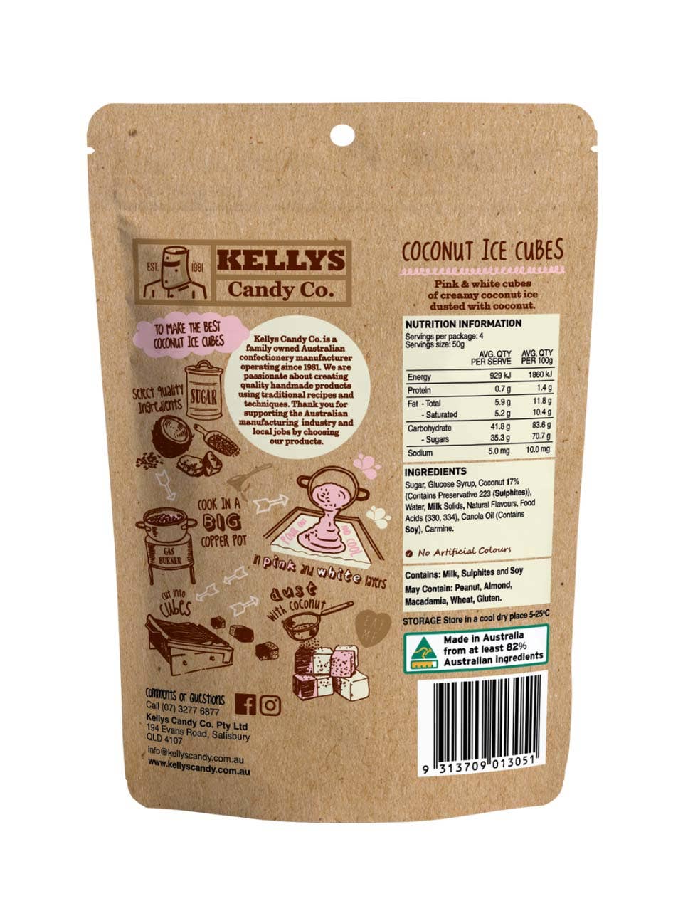 Coconut Ice Cubes - Pouch 200g