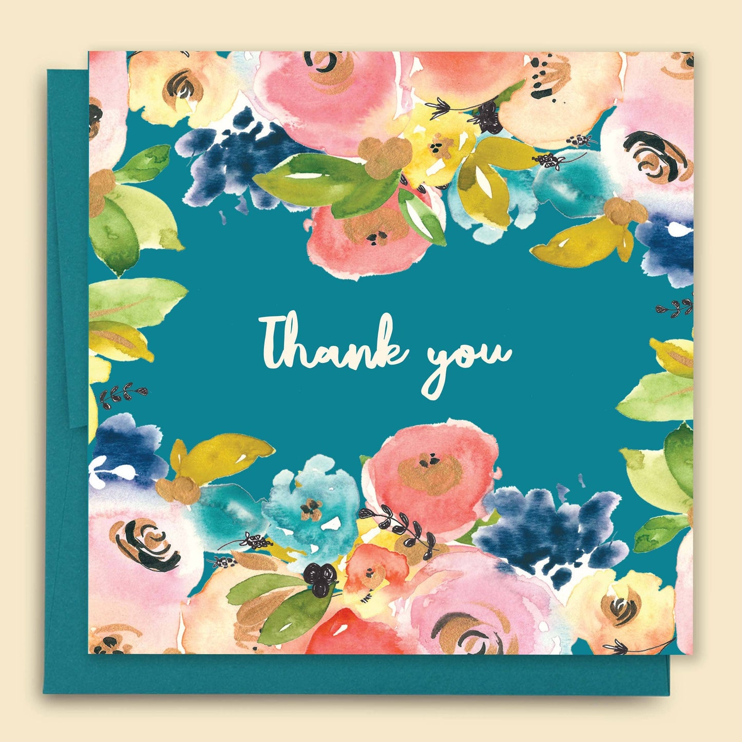 Thank you Pagoda Floral Card