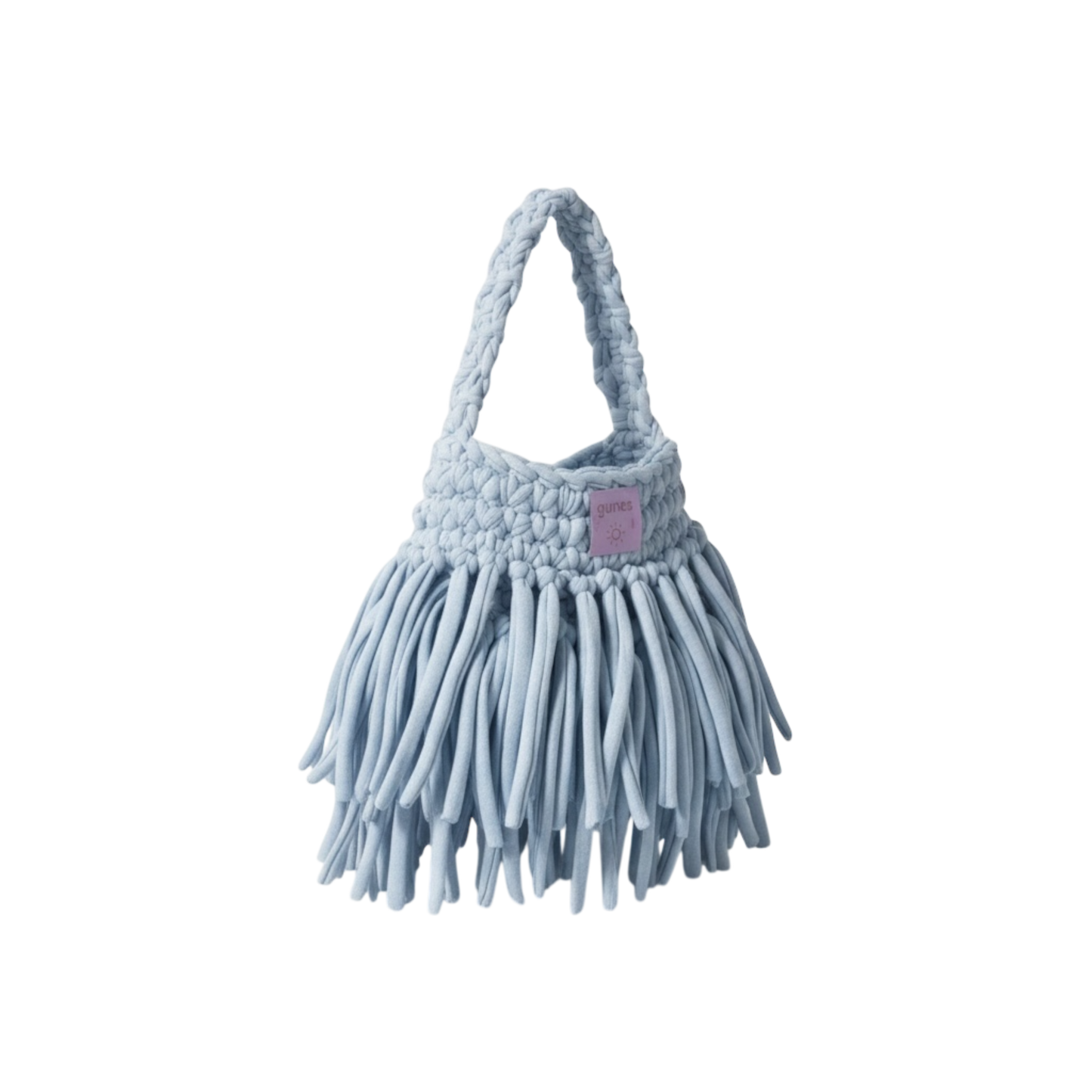 Cloud Blue Fringe Bag