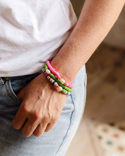 Pearl Pop Heishi Bead Bracelet