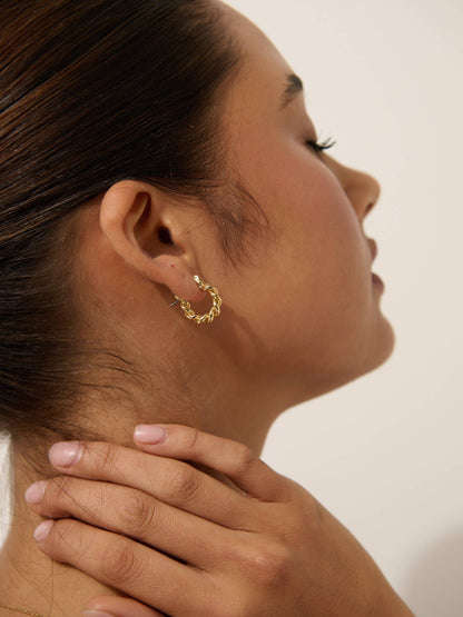 Lelia 18K Gold Plated Hoop Earrings