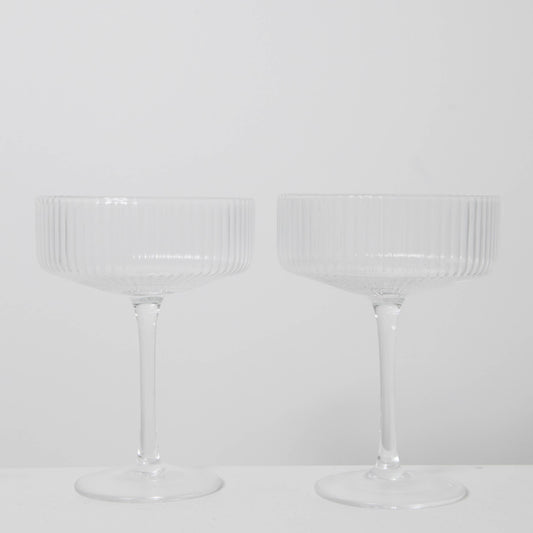 Hazel Ribbed Coupe Glass (s2)