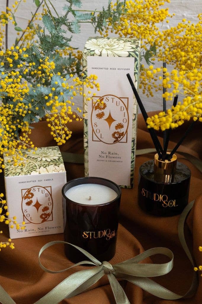 No Rain, No Flowers Candle | Peony + Chamomile