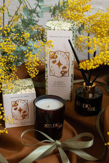 No Rain, No Flowers Candle | Peony + Chamomile