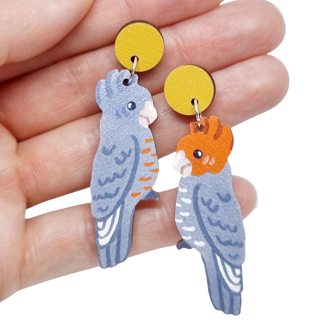Earrings - Gang Gang Cockatoo Australian Bird