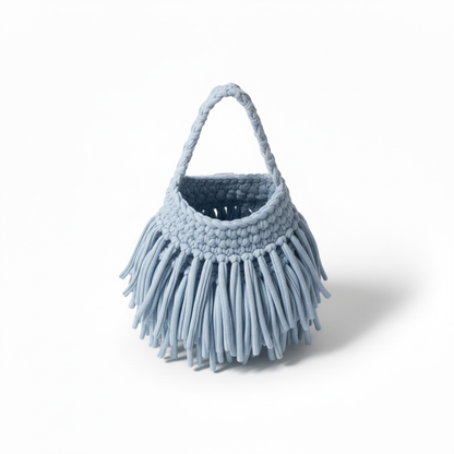 Cloud Blue Fringe Bag