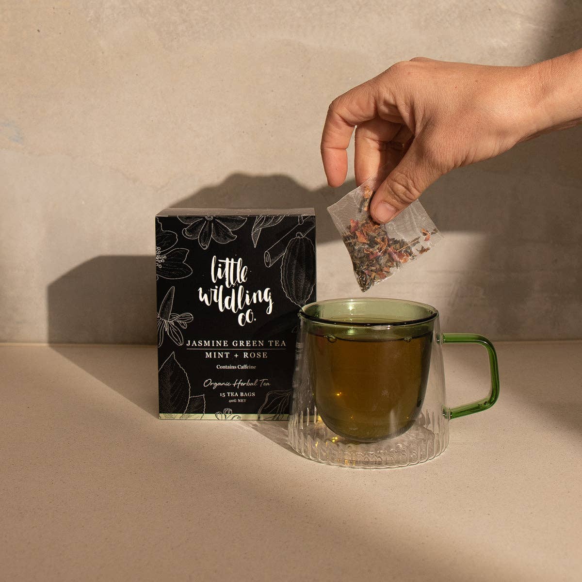 Jasmine Green Tea, Mint, Rose