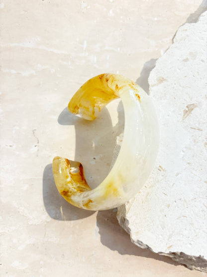 Joey Open Cuff Bangle in Stone