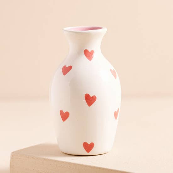 Tiny Bud Vase - Hearts