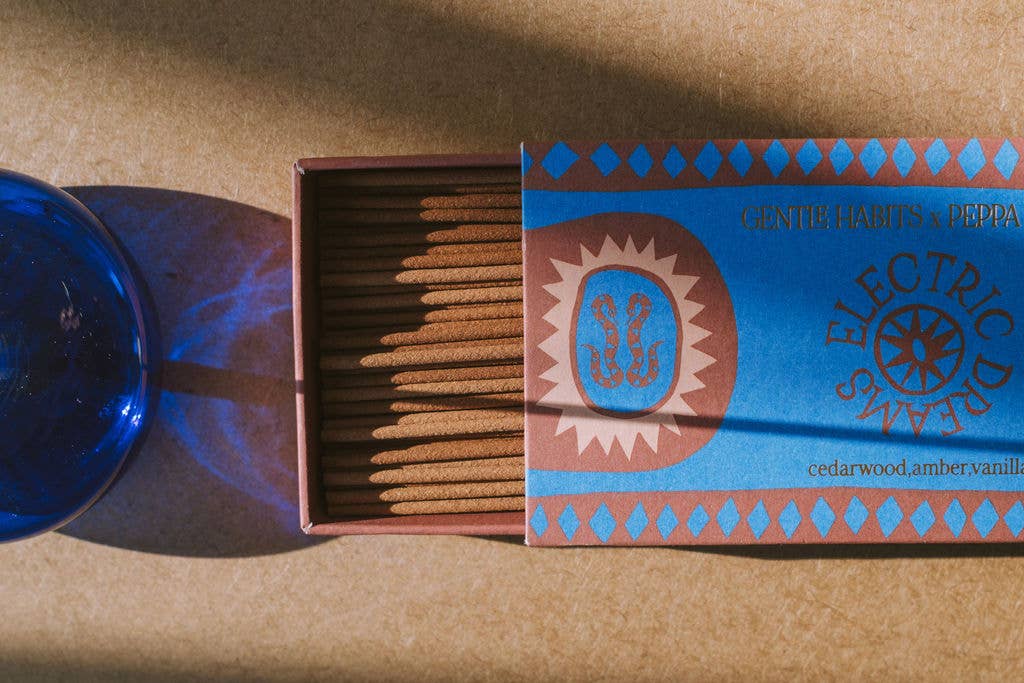Glass Vessel Incense Holder - COBALT