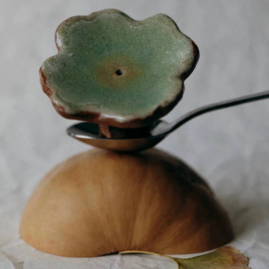 Foraged Clover Ceramic Incense Holder