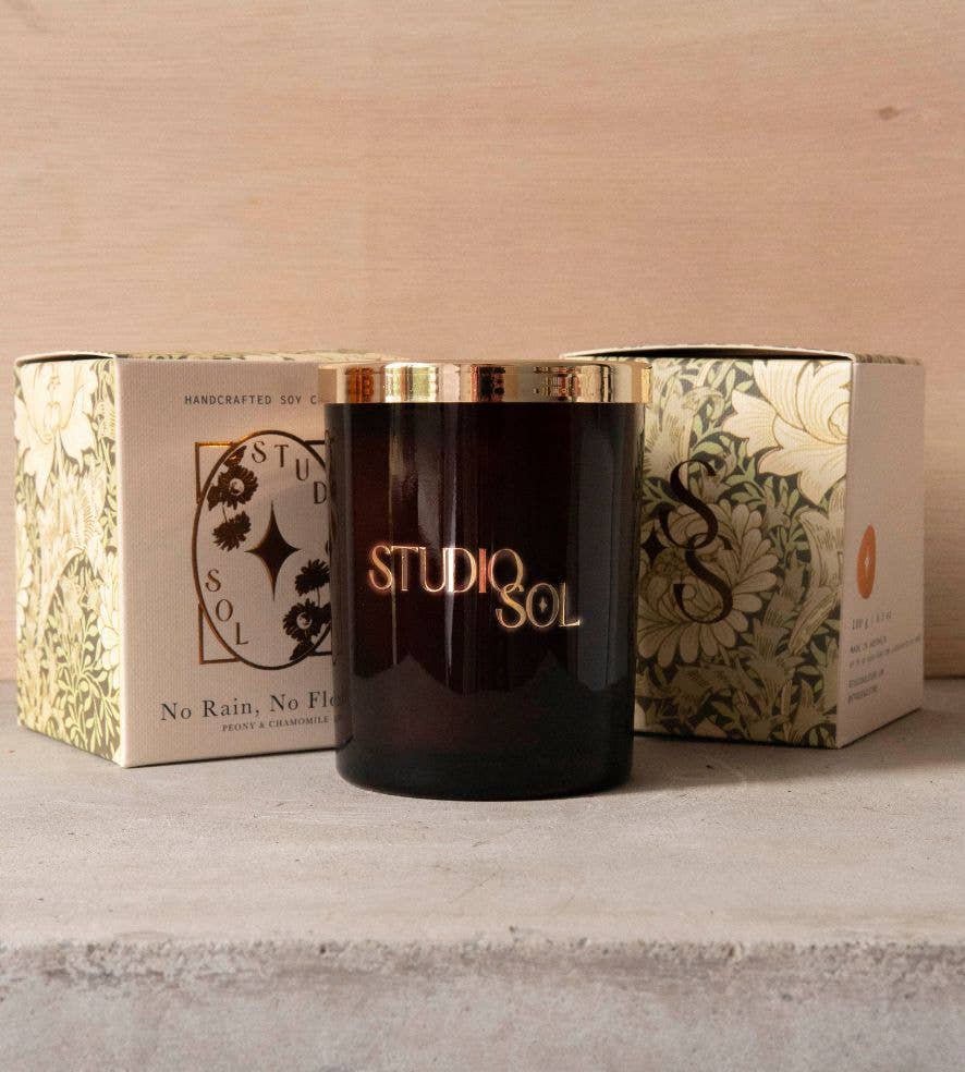 No Rain, No Flowers Candle | Peony + Chamomile