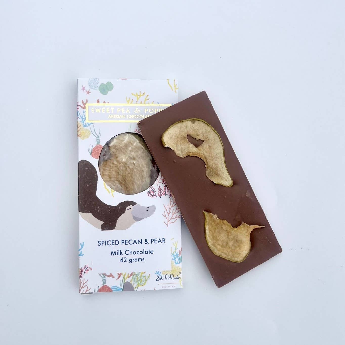 Milk Chocolate Pecan Pear Suki McMaster Illustrated Bar