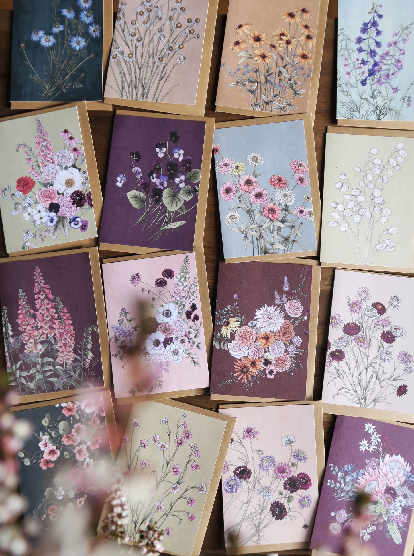 Florist Bouquet in Plum Card