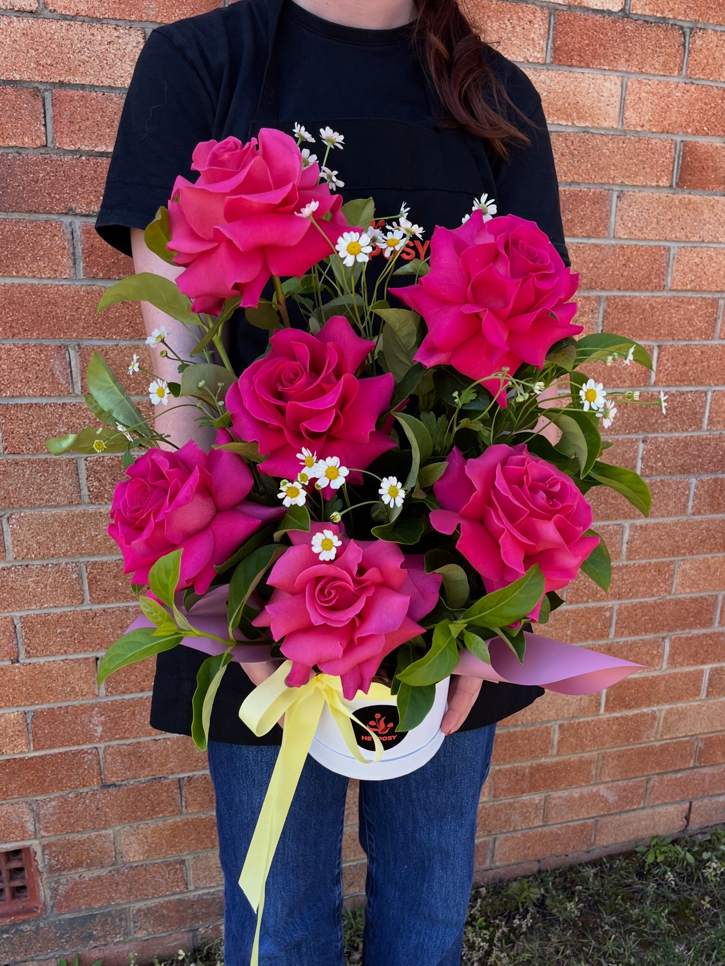 Half a Dozen Pink Roses