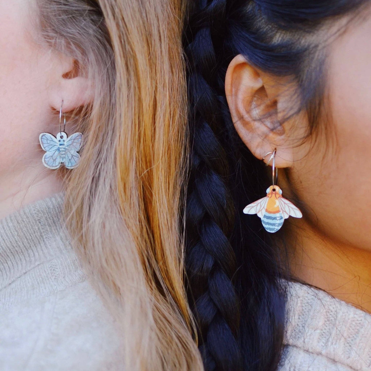 Earrings - Blue Banded Australian Bee