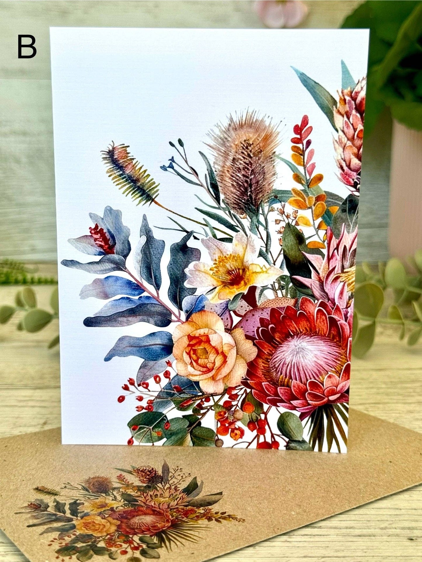 AUSTRALIAN FLORALS greeting card - Card B