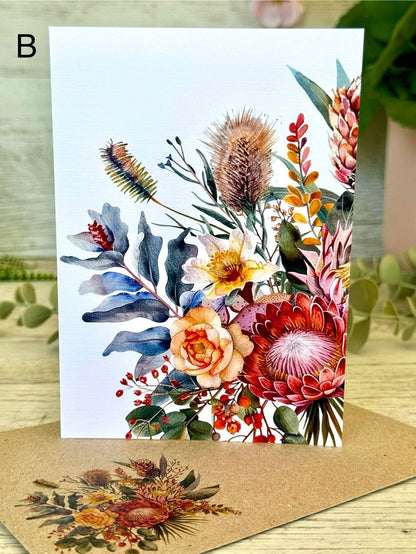 AUSTRALIAN FLORALS greeting card - Card B
