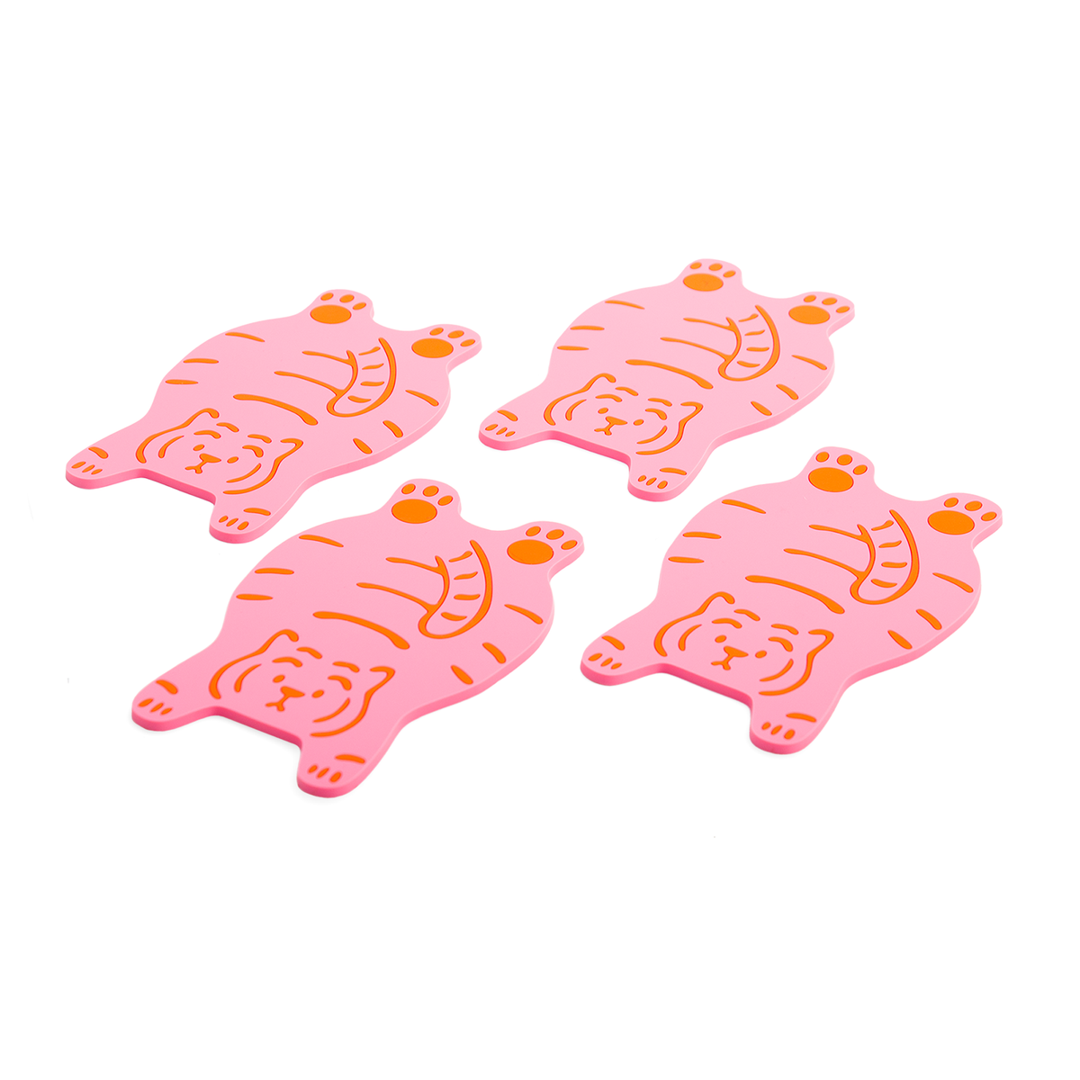 Pink Tiger Coasters (Pack of 4)