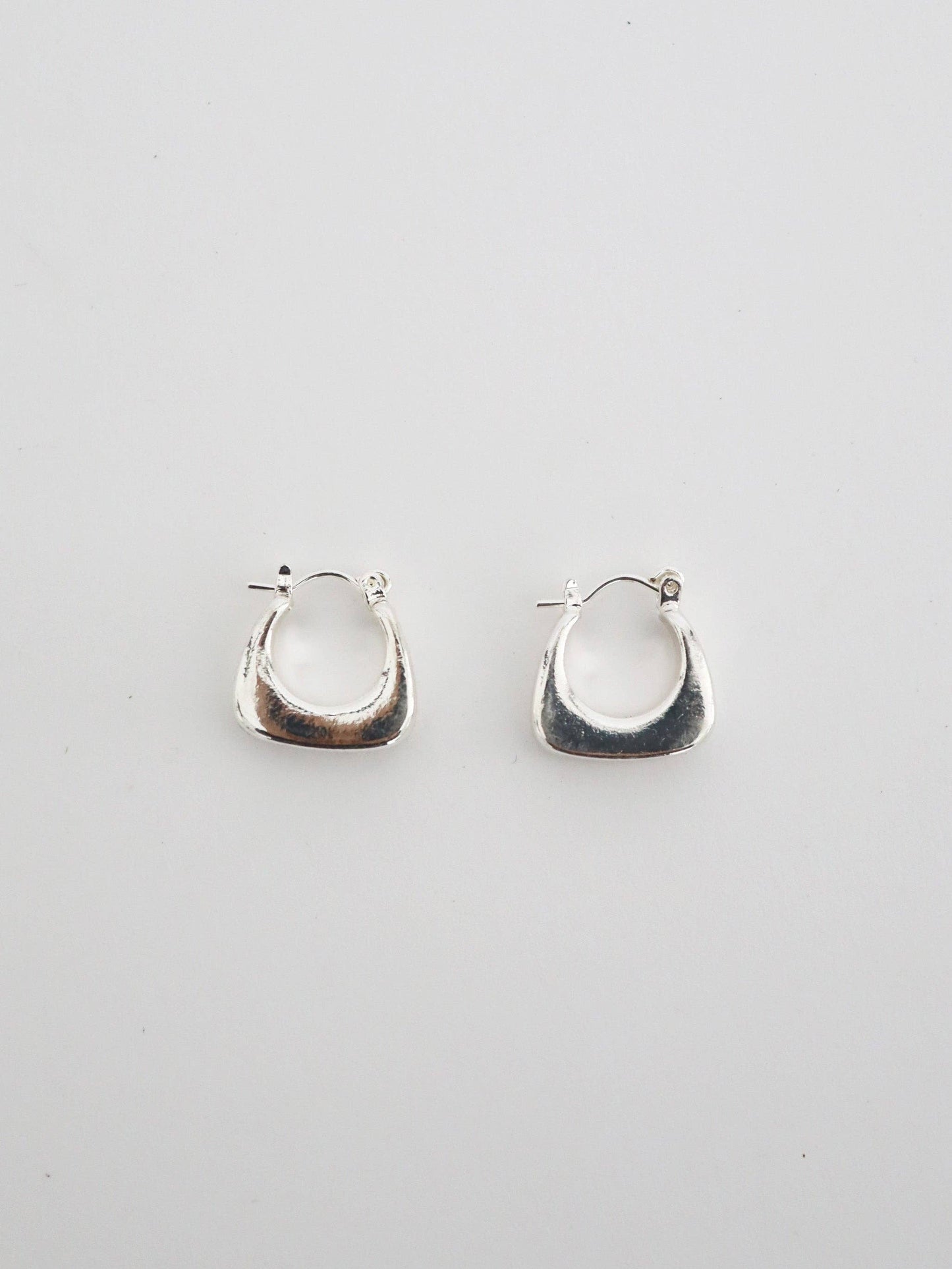 Nora Huggie Sterling Silver Plated Earrings